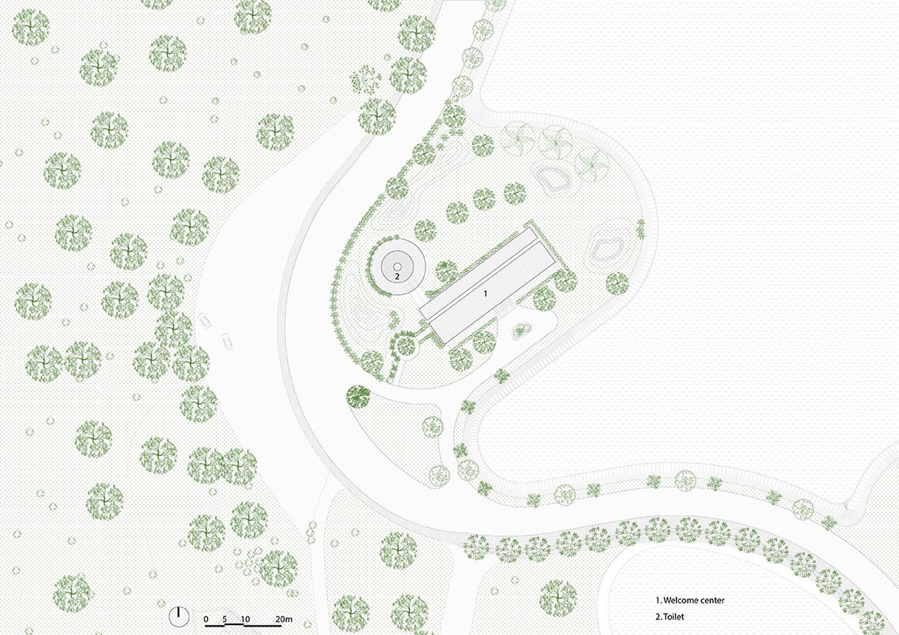 Highly-Curved Bamboo Roof For Visiting Center For Huong An Vien Cemetery created by VTN Architects - Sheet6