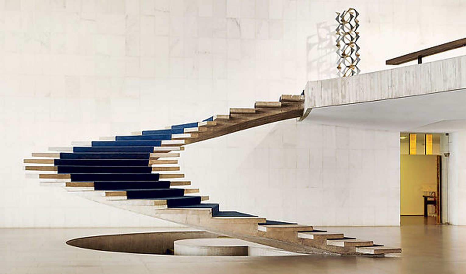 Freestanding staircase in Itamaraty Palace in the headquarters of Brazil’s Ministry of External Relations by Oscar Niemeyer - Sheet1