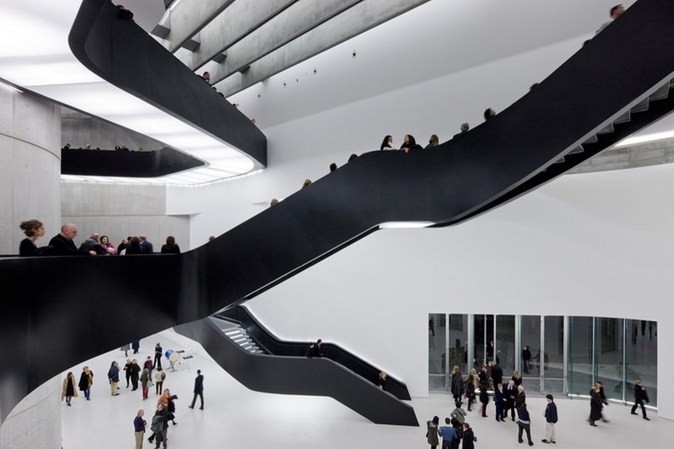 Sculptural steel staircase in MAXXI Museum of Contemporary Art in Rome by Zaha Hadid - Sheet1