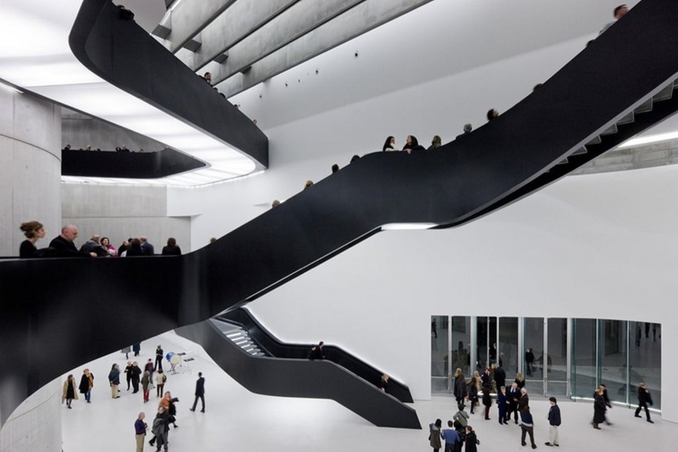 Sculptural steel staircase in MAXXI Museum of Contemporary Art in Rome by Zaha Hadid - Sheet1