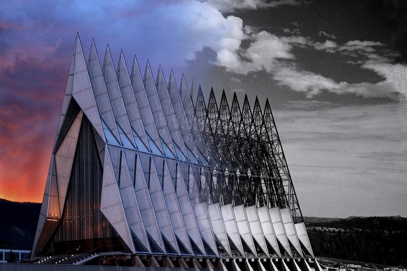 United States Air Force Academy Cadet Chapel by SOM: A Surreal Experience - Sheet1