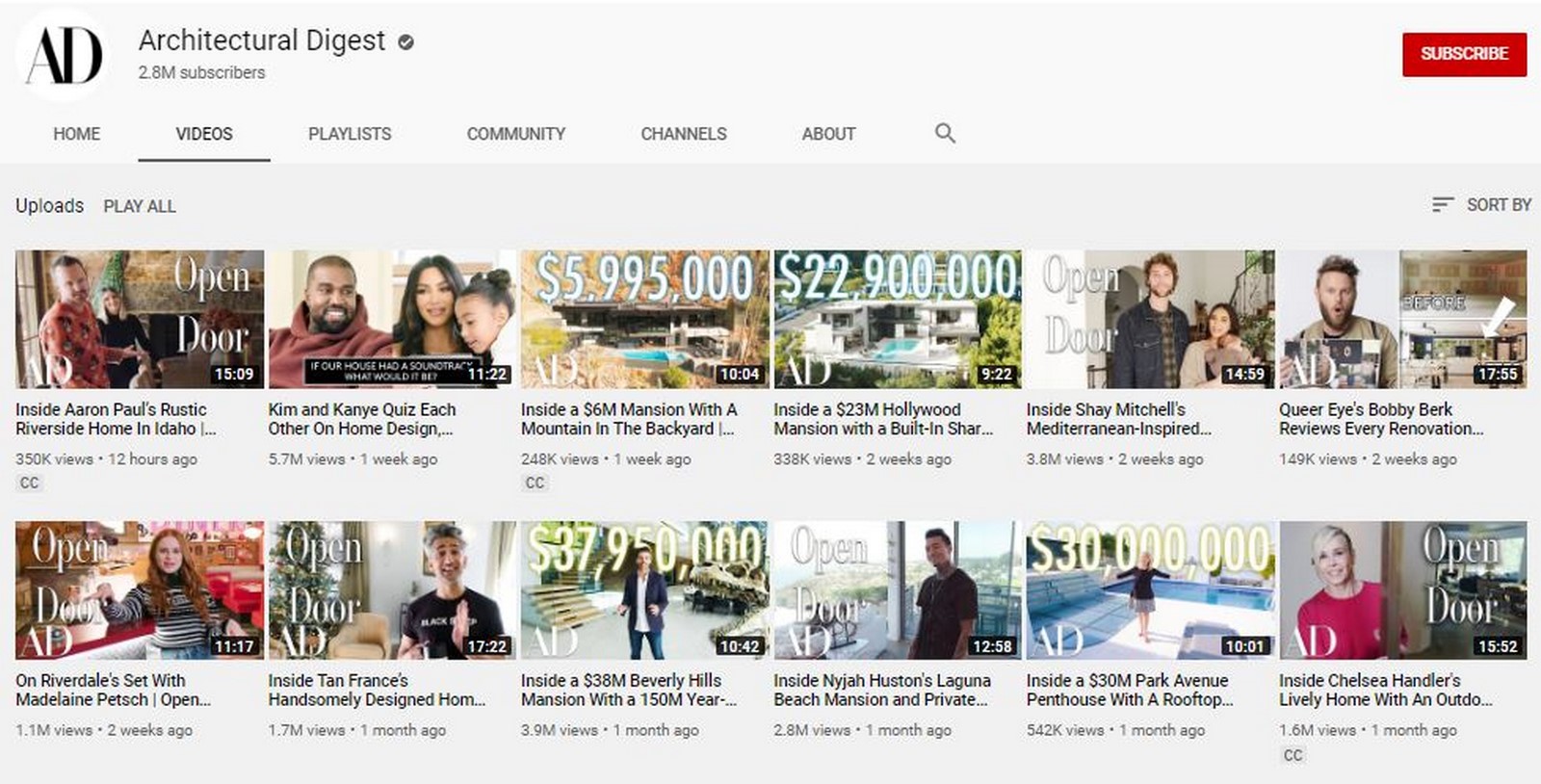Youtube for Architects: Architectural Digest