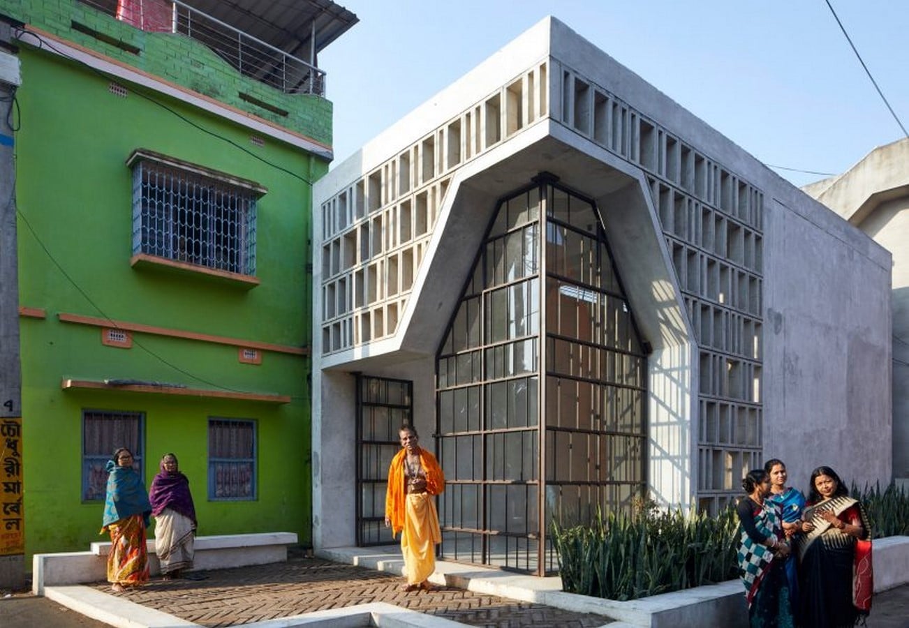 Latticed concrete and glass temple in India designed by Abin Design Studio - Sheet1