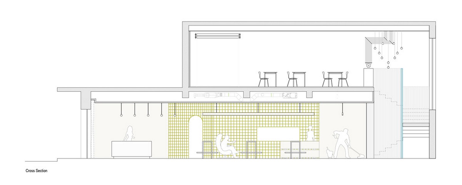 Interior Space divided with Golden Wire Meshes For Multiple Uses In This Store In Portugal by Stu.Dere- Sheet4