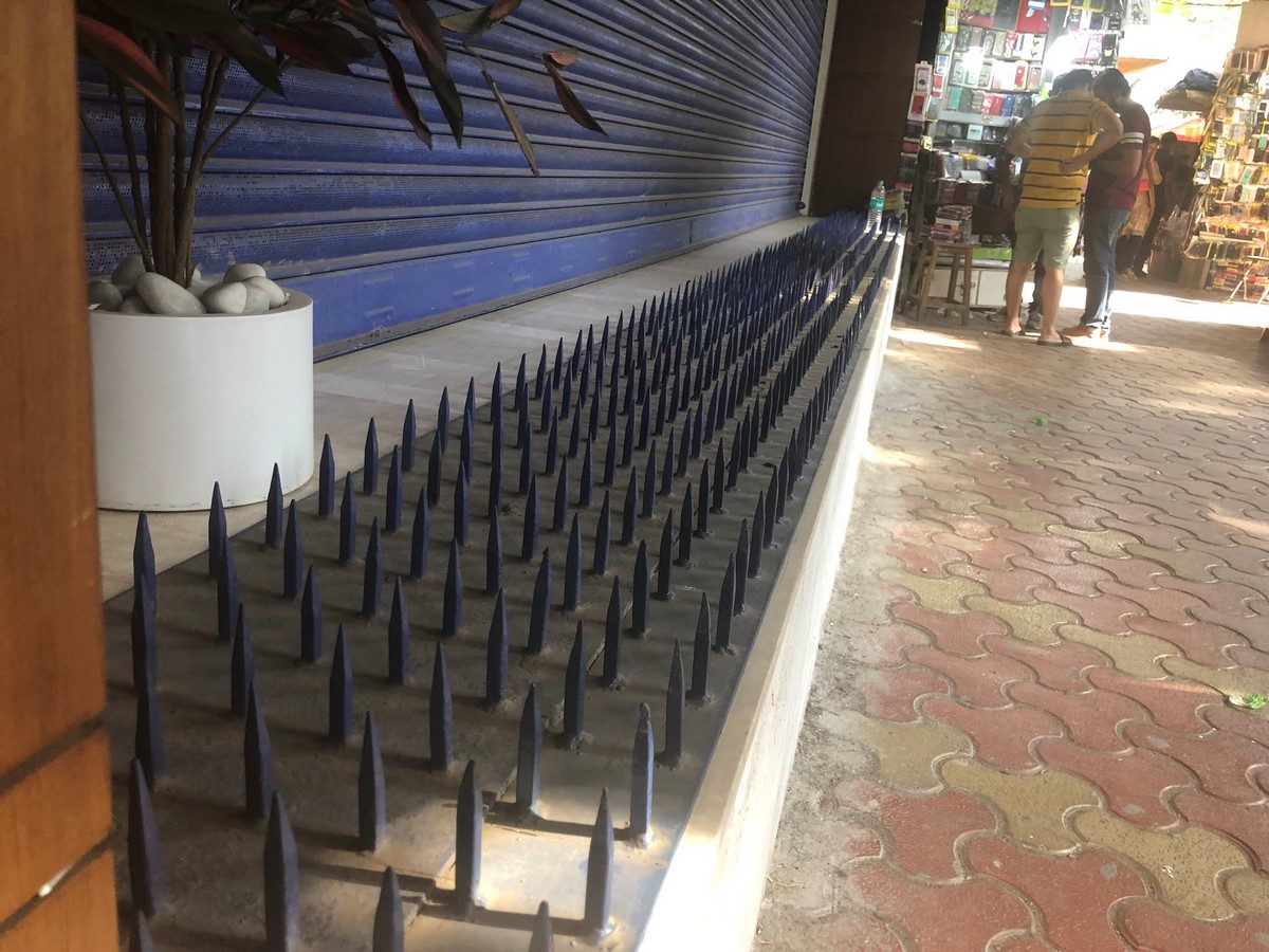 Hostile Architecture - Anti-loitering spikes in Mumbai, India- Sheet2