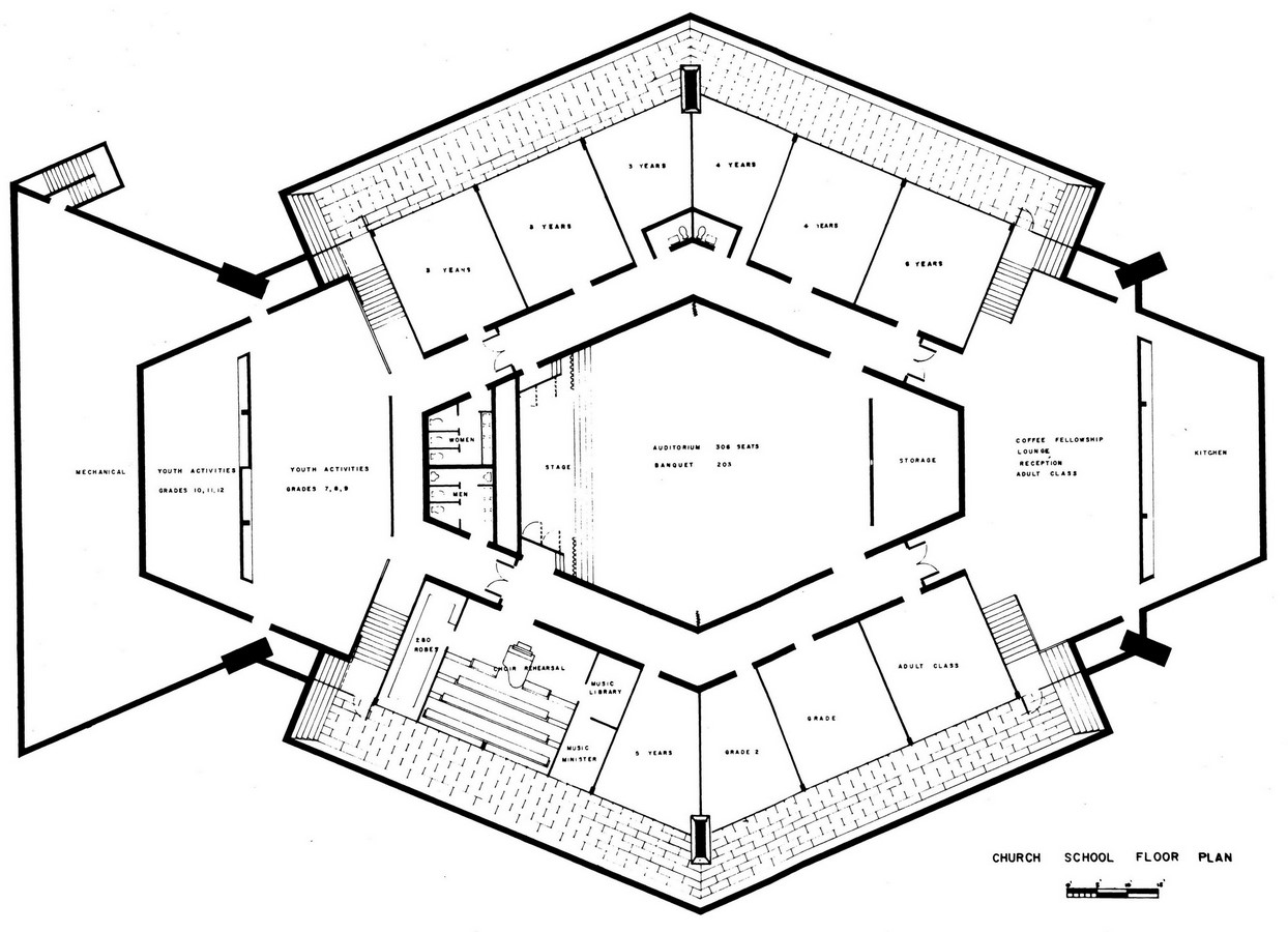 North Christian Church by Eero Saarinen: Church inspired from Angkor Wat and Borobudur - Sheet6
