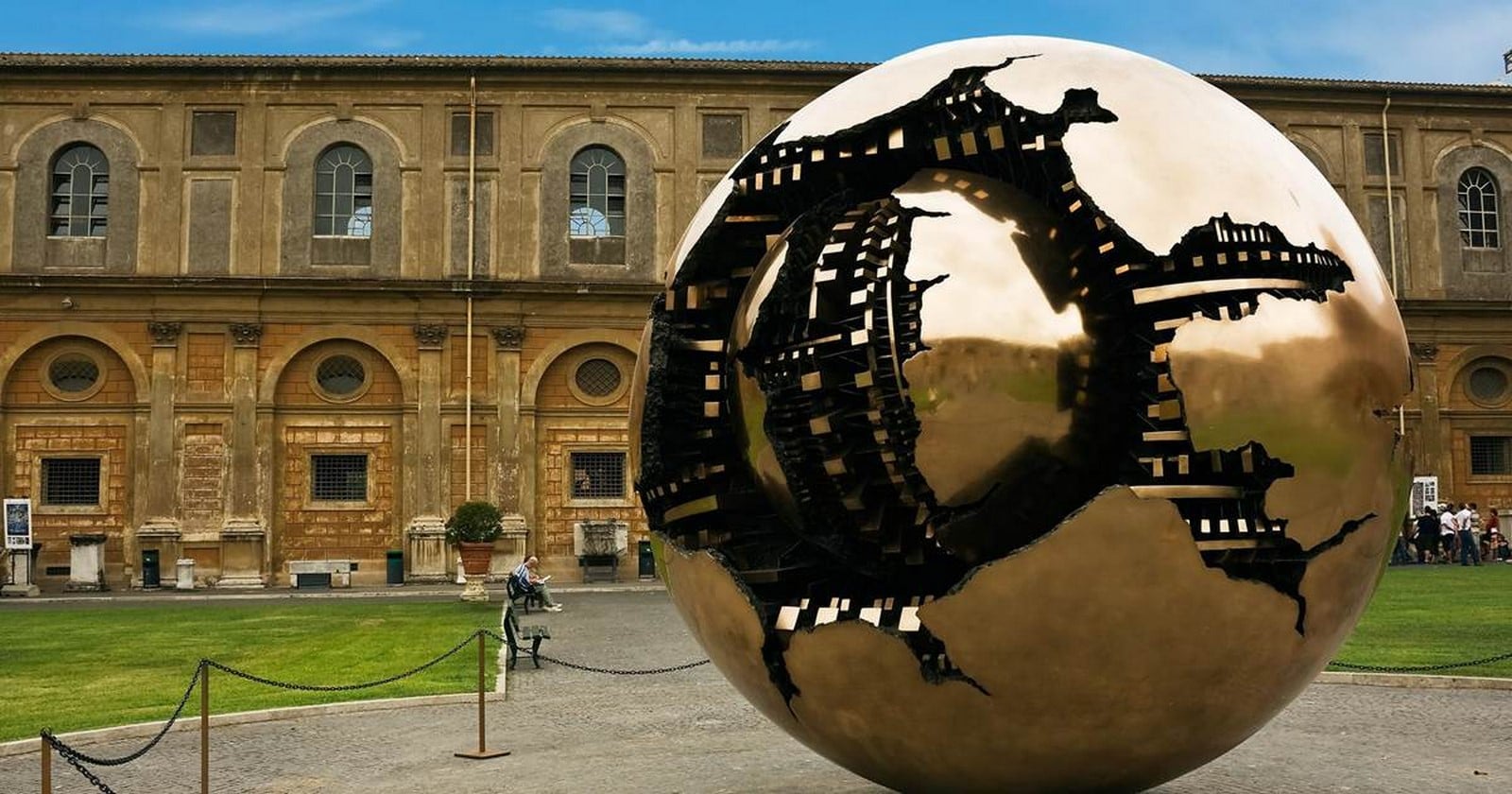 Sphere within a sphere sculpture 
