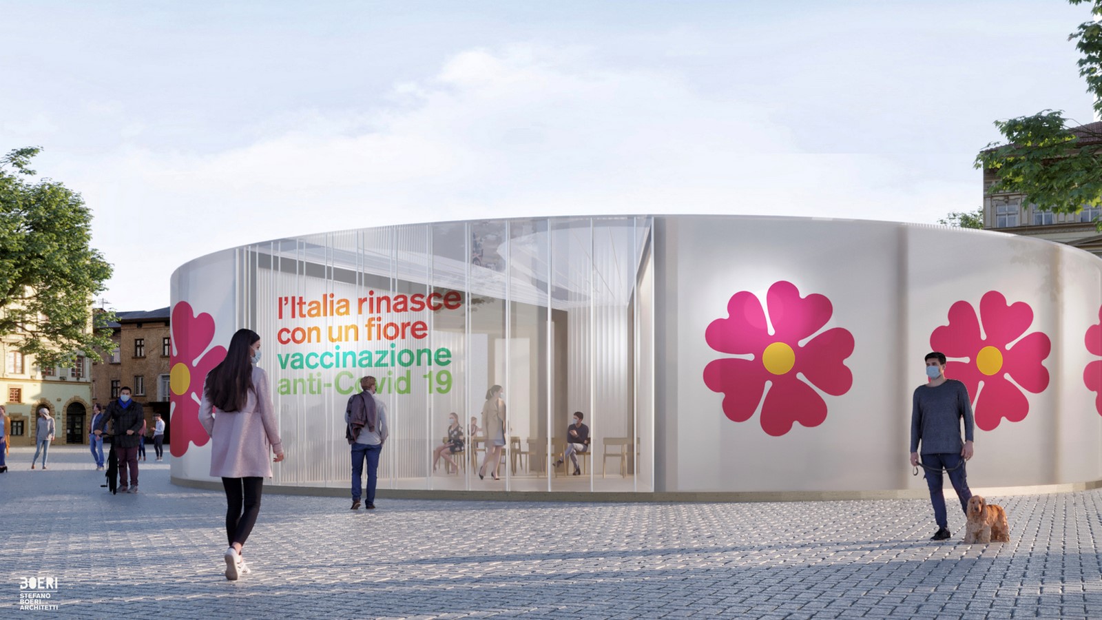 Prefabricated And Timber-Framed Vaccination Pavilions For 1,500 Sites Of Italy designed by Stefano Boeri - Sheet1