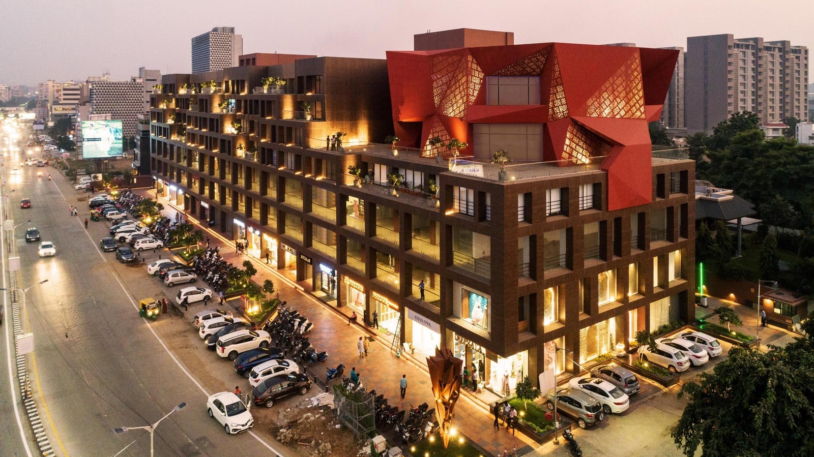 Stellar Office Building structure by Sanjay Puri Architects: Juxtaposition of color, volume and geometry - Sheet2