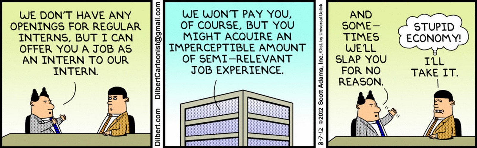 What does the practice of Unpaid Internships Signify to Budding Architecture - Sheet1