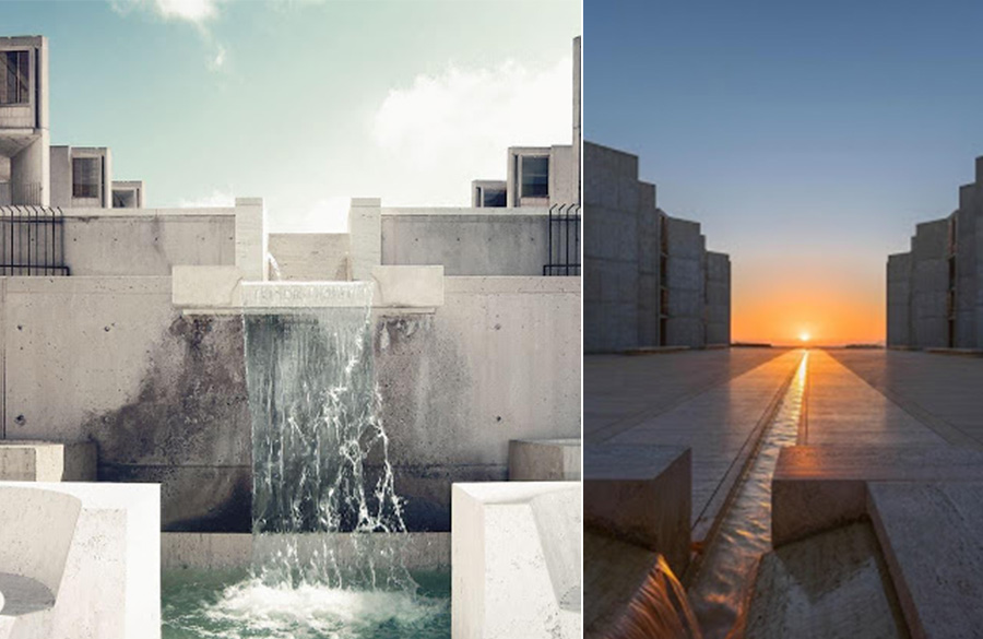 Salk Institute by Louis Kahn The pozzolanic concrete structure 