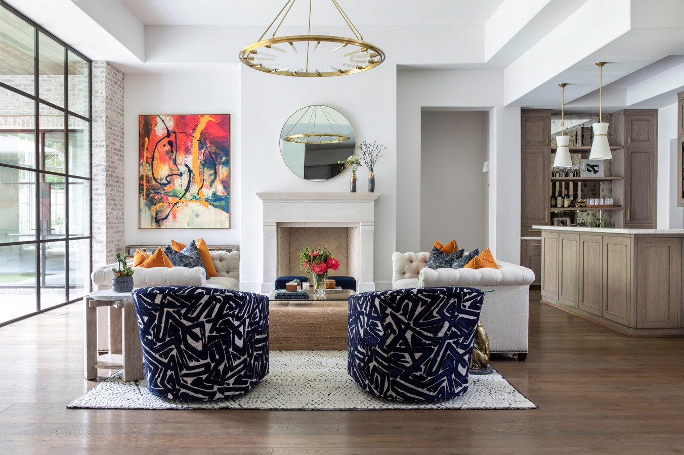 Moving vertically from Darker to Lighter shades ©Accent wall