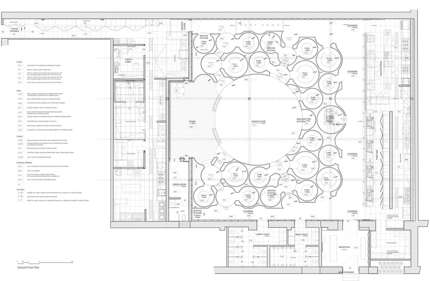 The Blue Frog Acoustic Lounge by Serie Architects: A cellular organization of circles - Sheet4