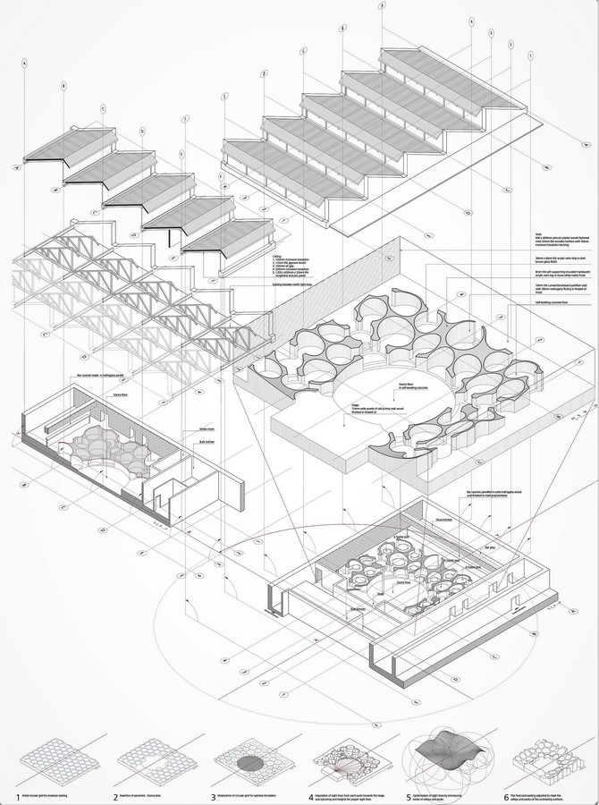 The Blue Frog Acoustic Lounge by Serie Architects: A cellular organization of circles - Sheet6
