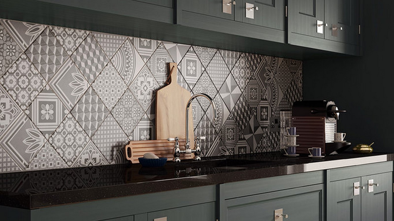 Tiles of Kitchen wall ©www.justtiles.co.uk