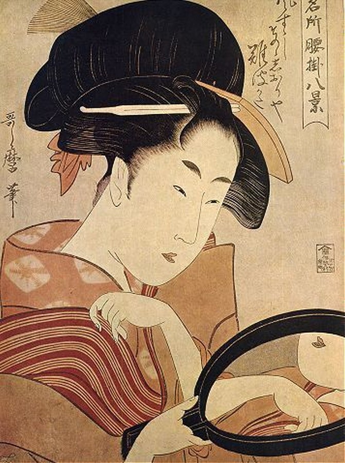 Utamaro, Okita of the Naniwaya Teahouse -©www.monetcollectionl3.wordpress.com