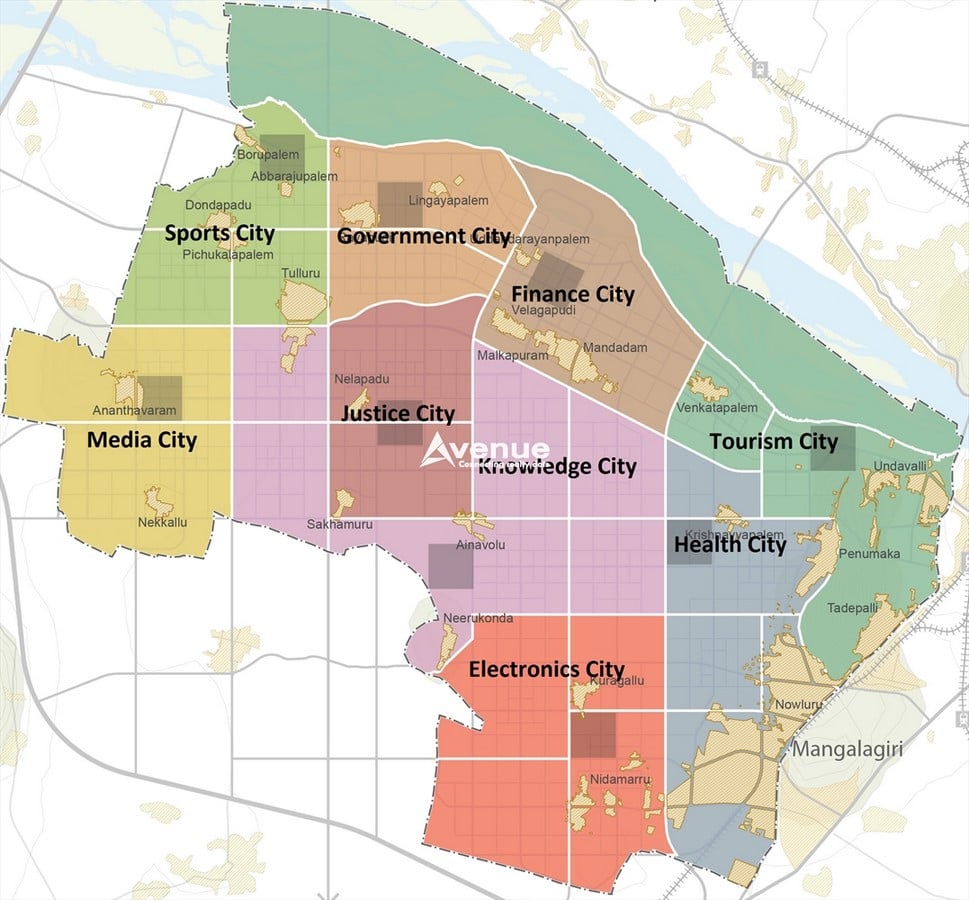 Amravati Zone Plan Image Source – ©https://crda.ap.gov.in/