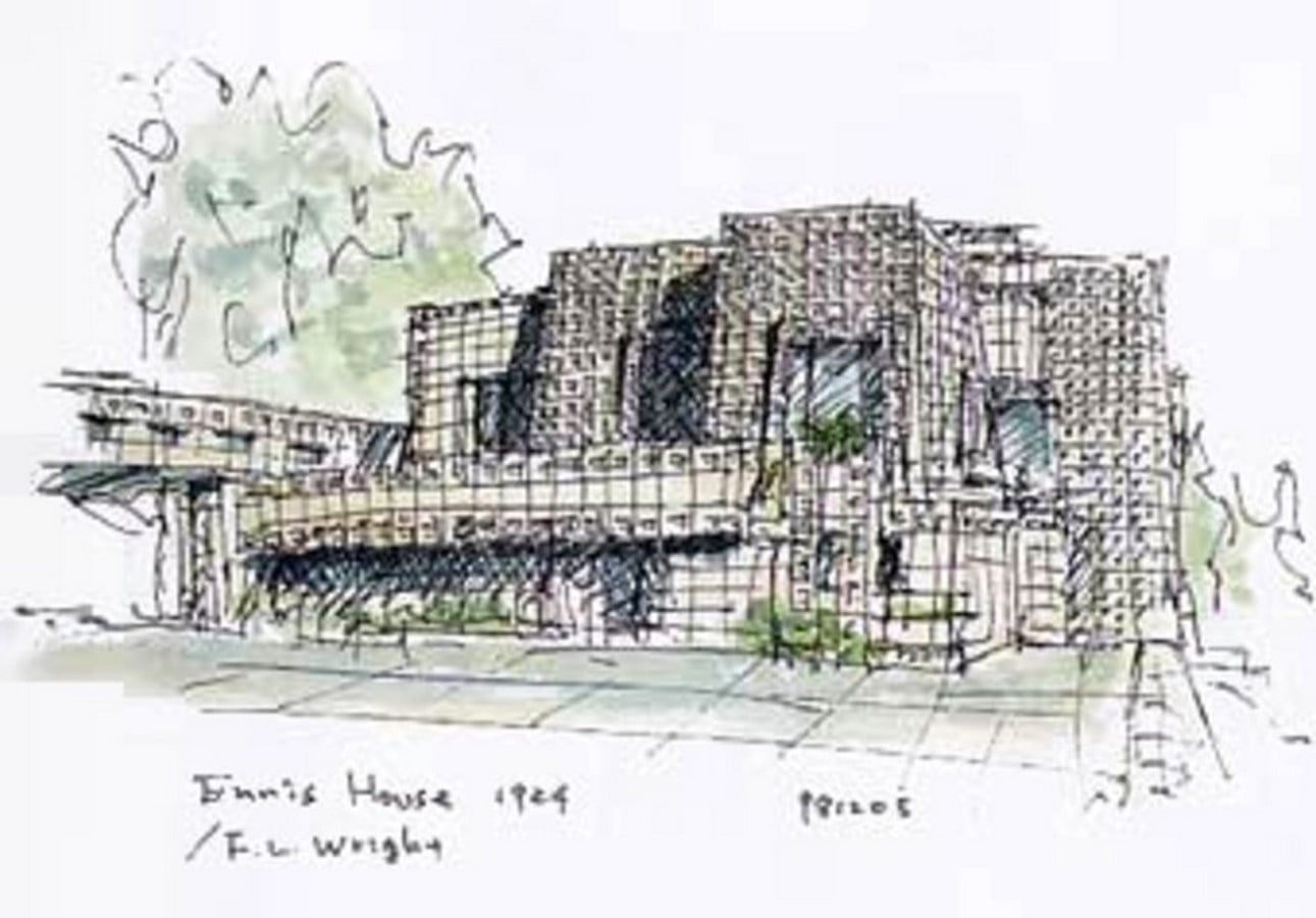 Ennis House by Frank Lloyd Wright A series of concrete block - Sheet1