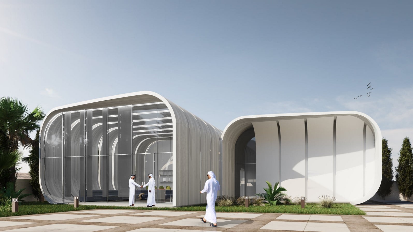 Modular 3D-Printed Majlis House With Smooth Concrete Walls In Abu Dhabi designed by MEAN* - Sheet1