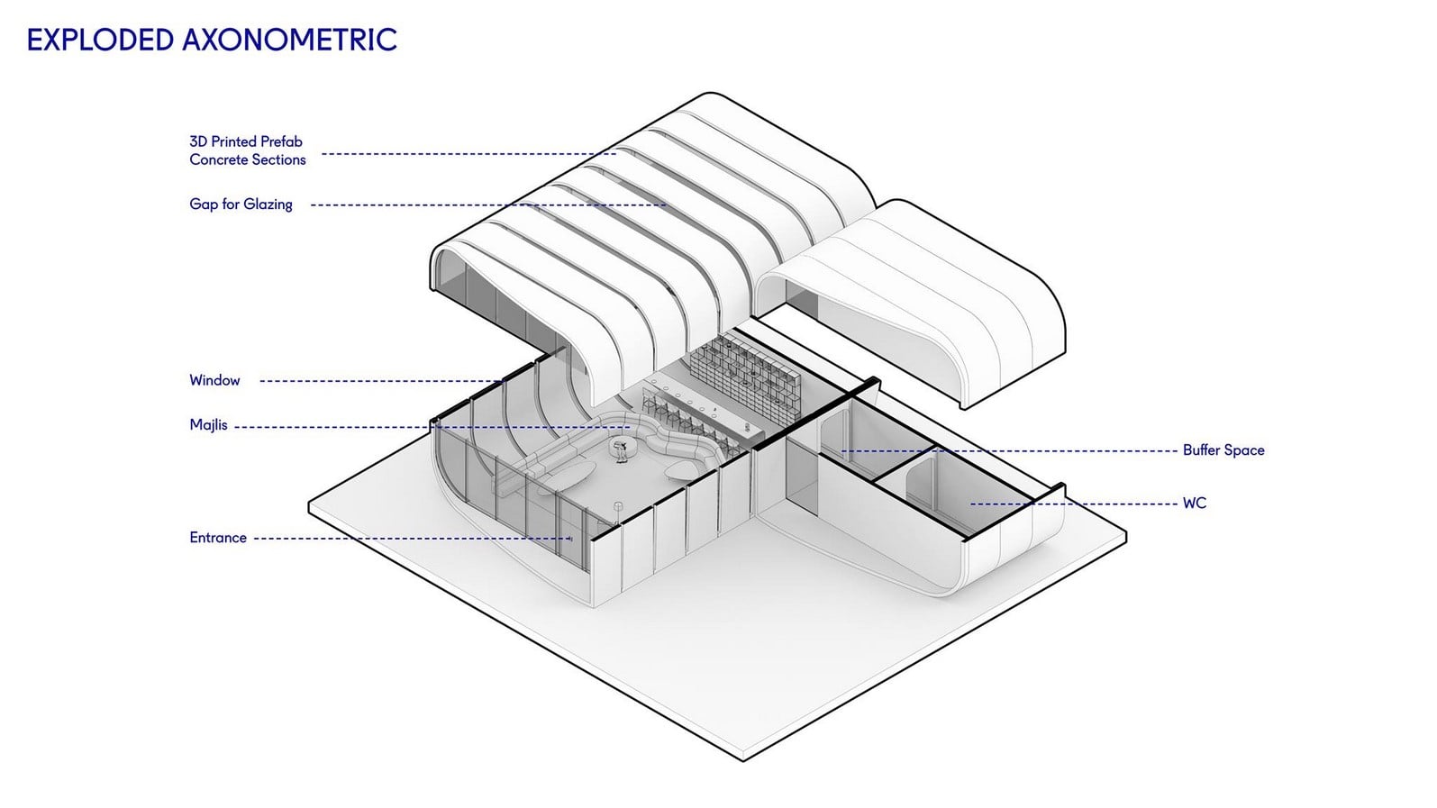 Modular 3D-Printed Majlis House With Smooth Concrete Walls In Abu Dhabi designed by MEAN* - Sheet3