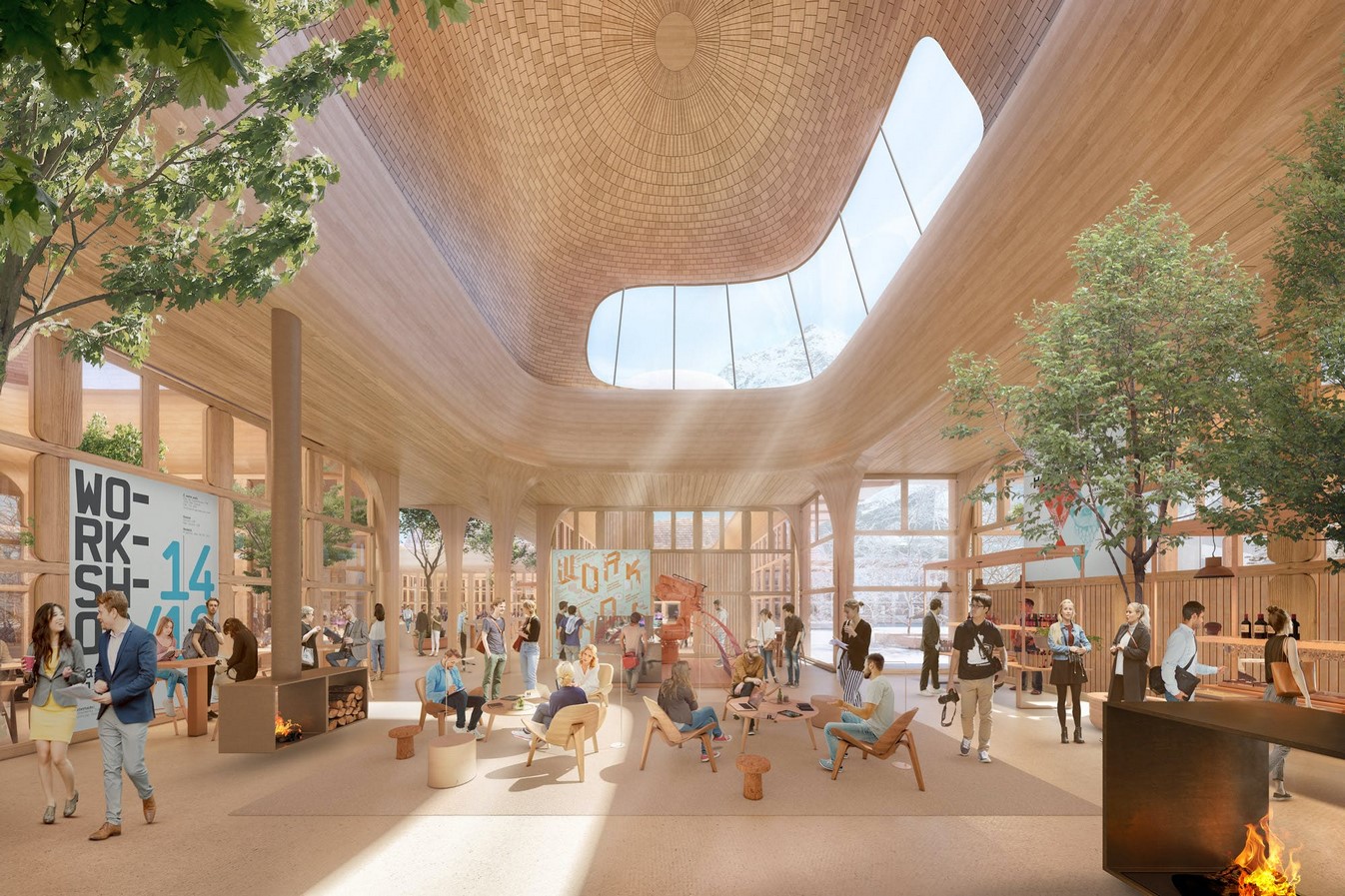 Nature inspired innovation centre overlooking the Alps unveiled by Foster+Partners - Sheet3
