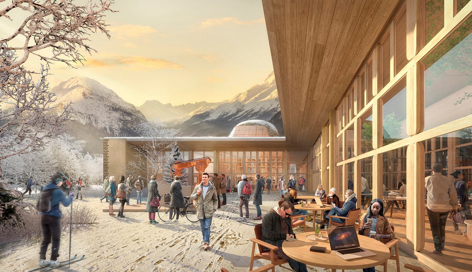 Nature inspired innovation centre overlooking the Alps unveiled by Foster+Partners - Sheet5