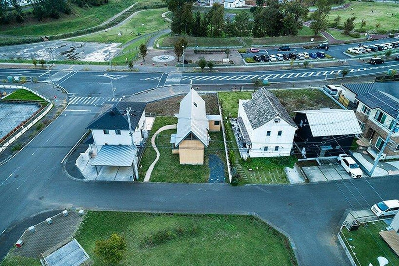 House in field' containing variety of living spaces beneath its gable roof designed by Ship Architecture - Sheet2