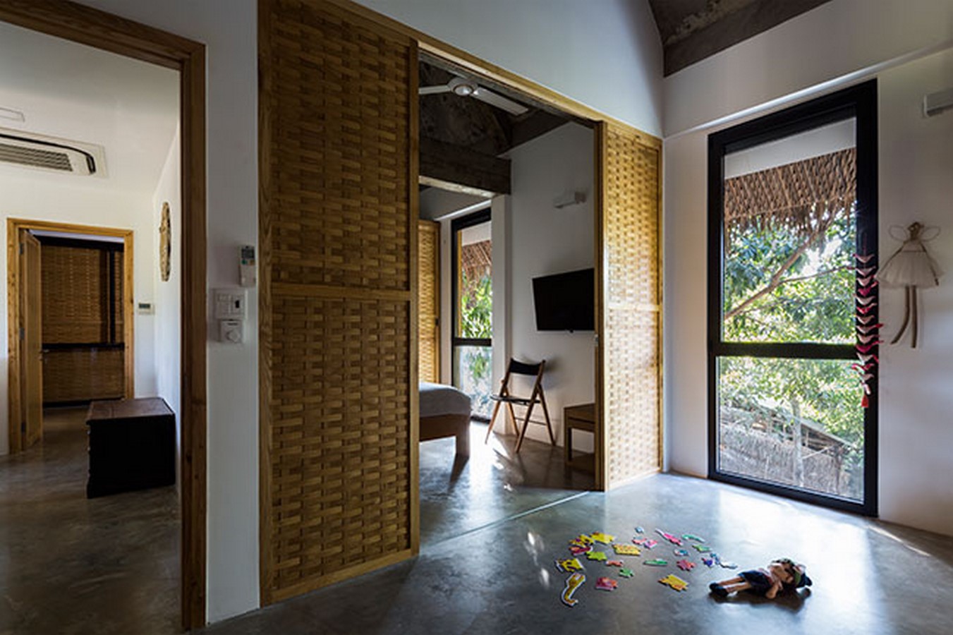Tropical Holiday House with Woven Sliding Panels - Sheet3