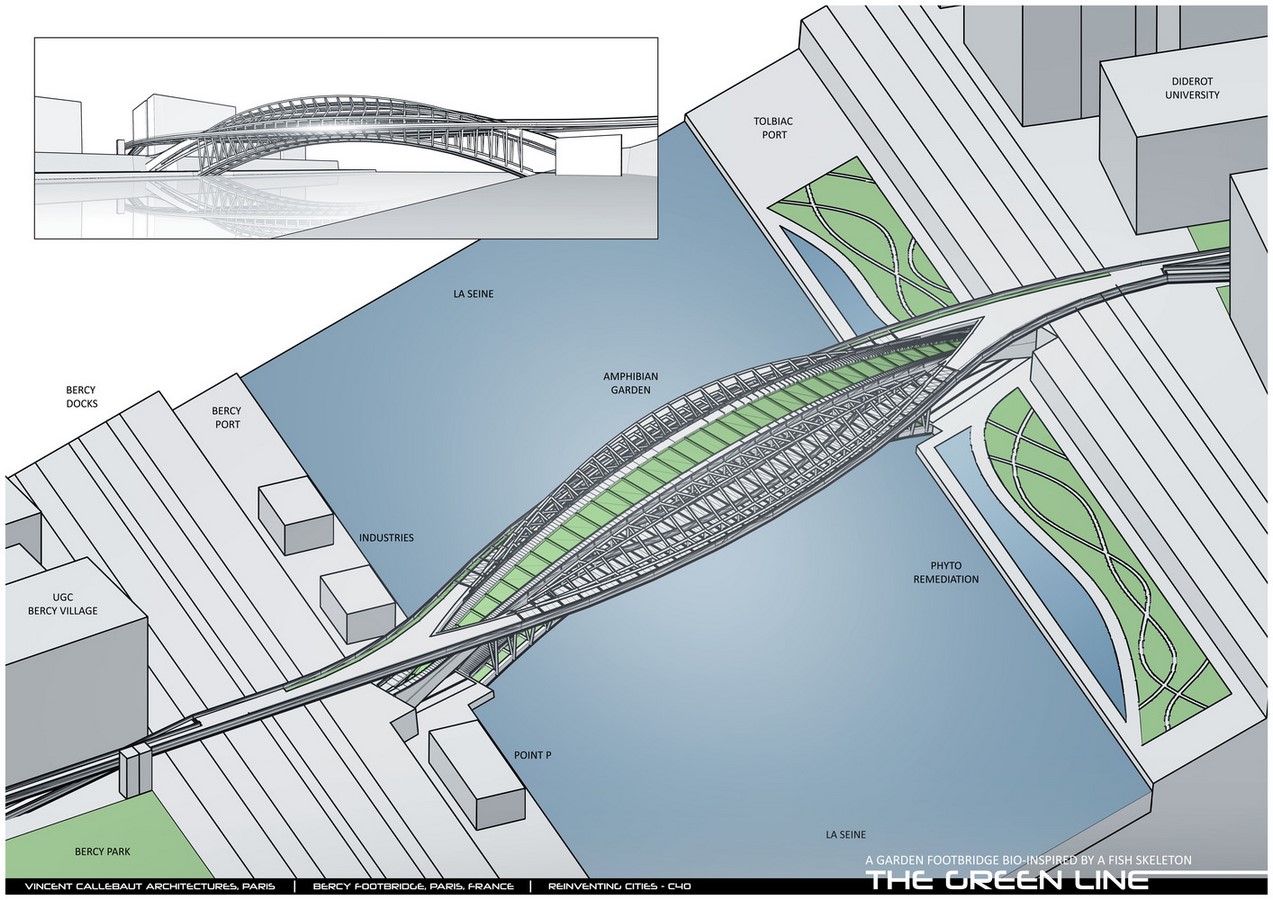 Design For Garden Footbridge Bio-Inspired By Fish Skeleton revealed by Vincent Callebaut Architectures - Sheet6