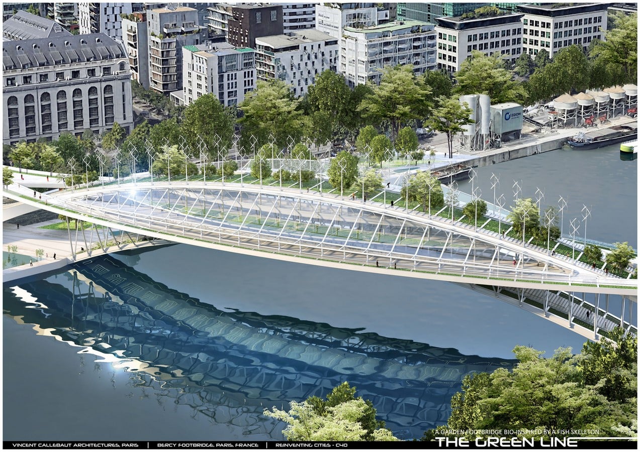 Design For Garden Footbridge Bio-Inspired By Fish Skeleton revealed by Vincent Callebaut Architectures - Sheet7