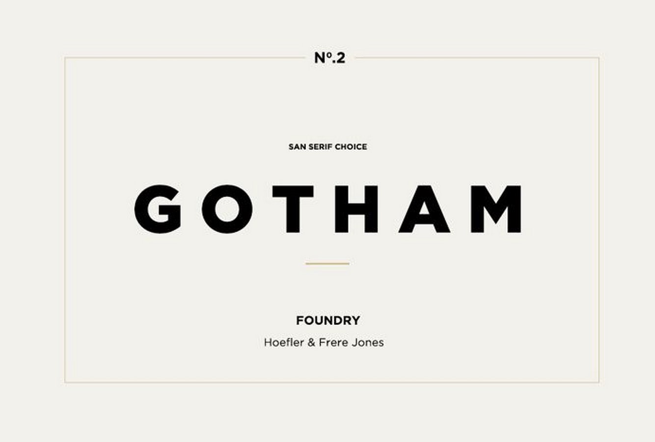 Fonts for Architects -Gotham  - Sheet1