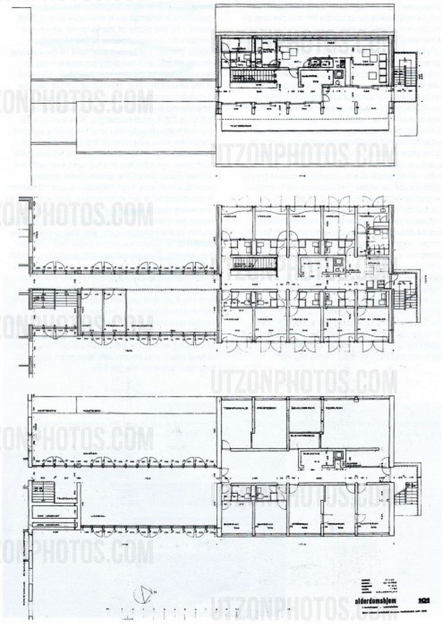 Hammershøj Care Centre, Denmark by Jørn Utzon: Home for the Elderly - Sheet5