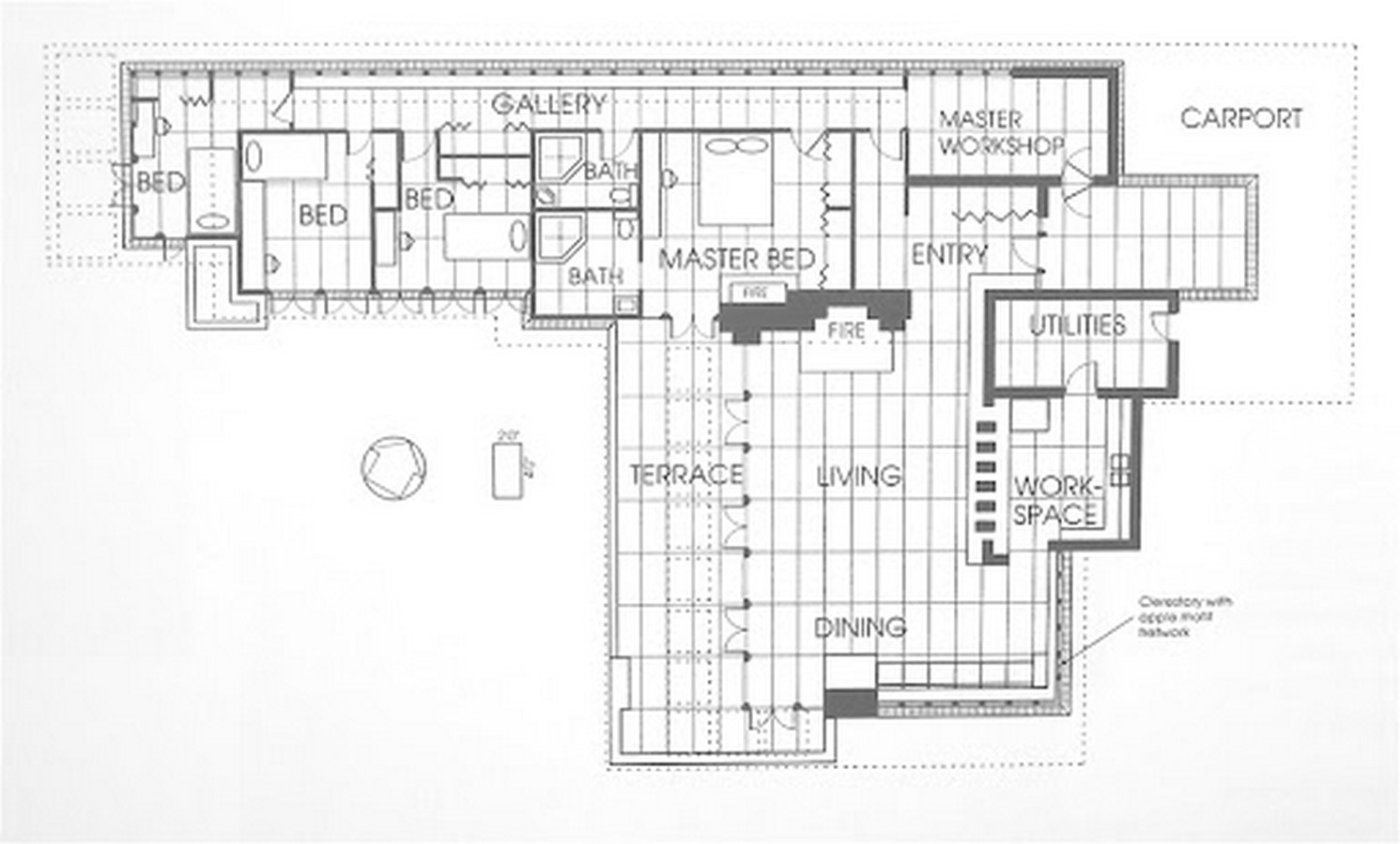 Frank Lloyd Wright Portfolio Of House Plan Drawings - Illustrated Plan Book By J. Randal Wilkerson