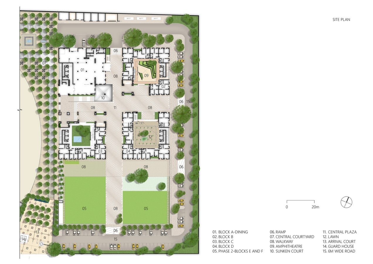 Housing Complex at Institute for Integrated Learning in Management by Morphogenesis- Inspired by Shahjahanabad settlement - Sheet1