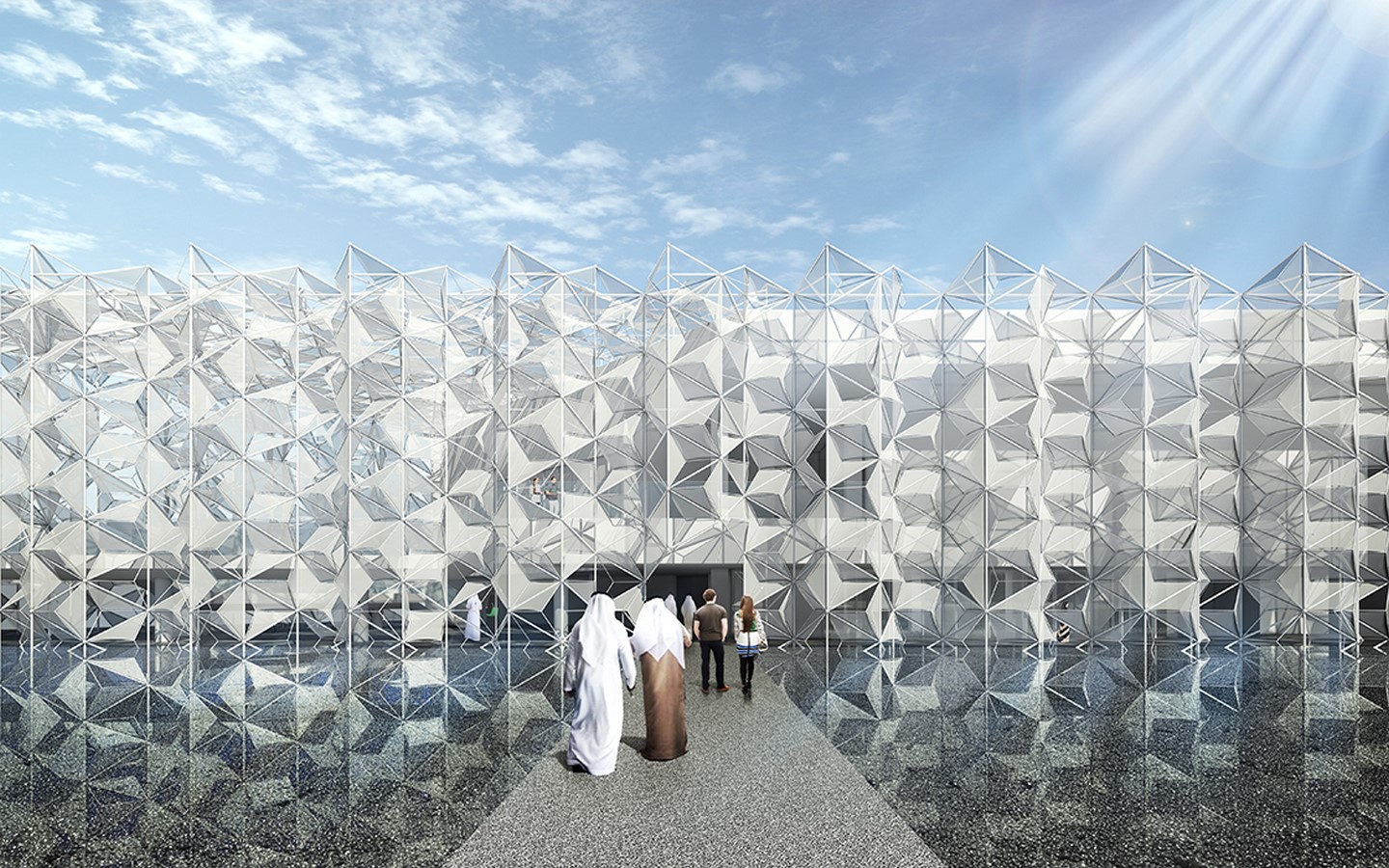 The water body creating interesting reflections_expo2020-©dubai.go.jpenarchitecture