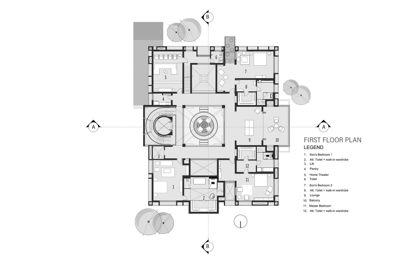 The Courtyard House by Associated Architects Pvt. Ltd - Sheet22