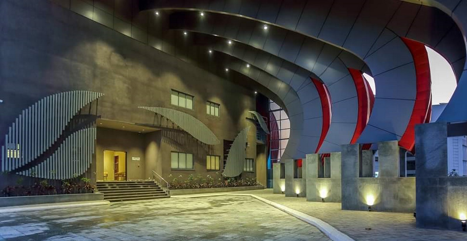 Symbiosis University Auditorium, Pune by Shashi Prabhu: Inspired from Flower - Sheet3