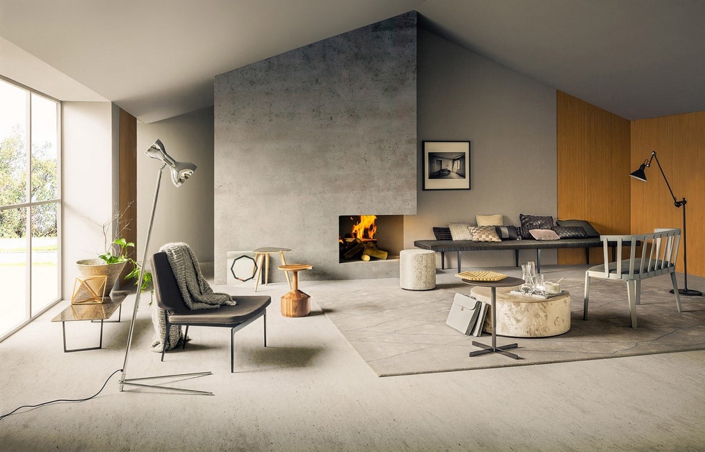 50 Living rooms enhanced by concrete - Sheet17