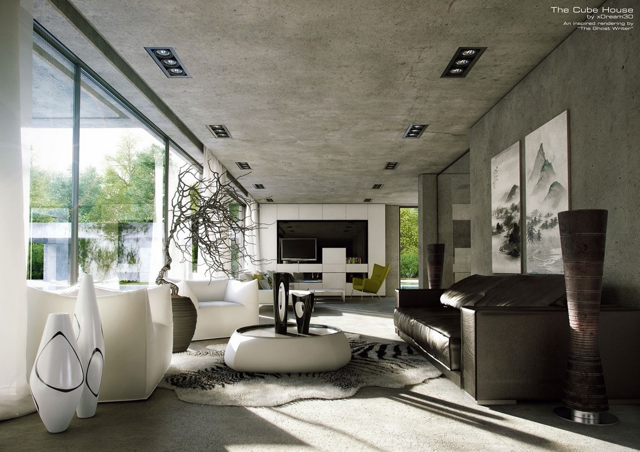 50 Living rooms enhanced by concrete - Sheet22