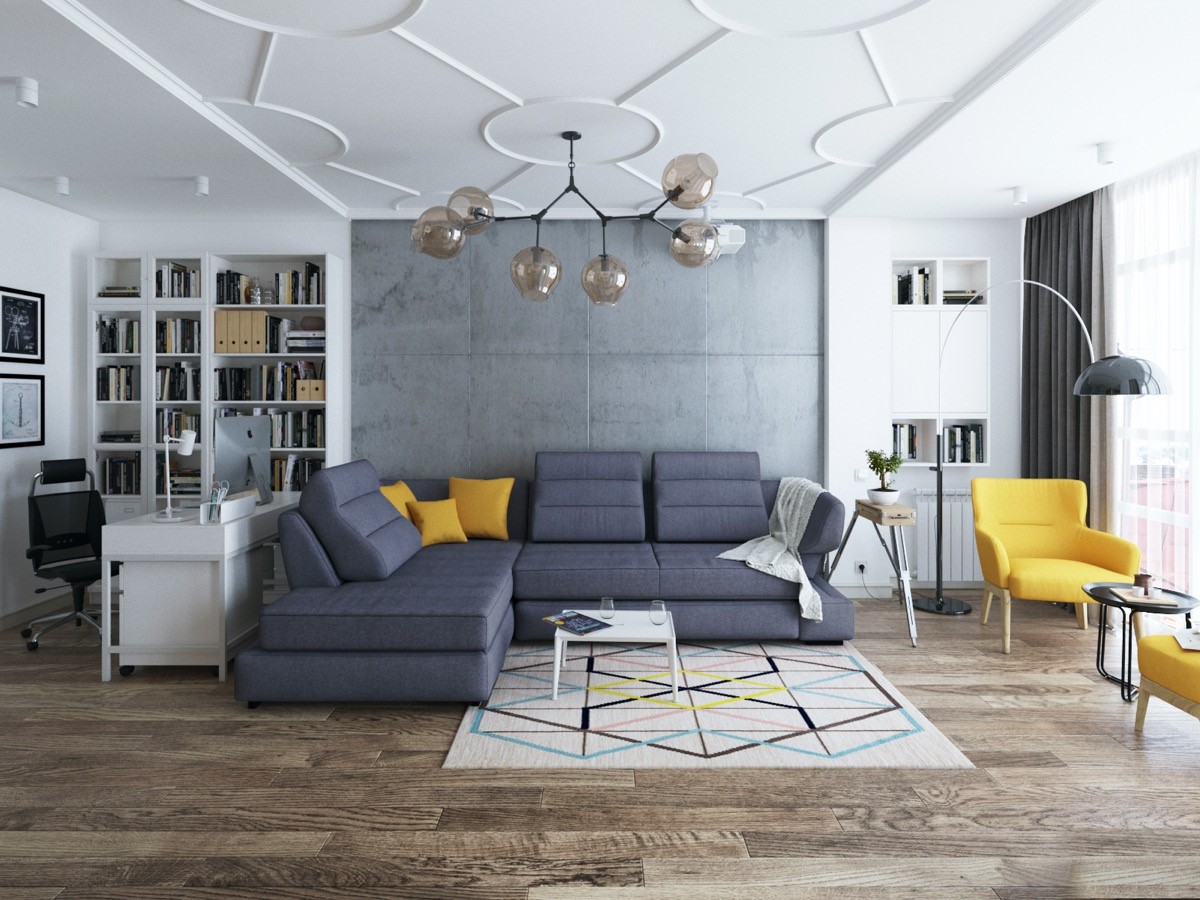 50 Living rooms enhanced by concrete - Sheet29