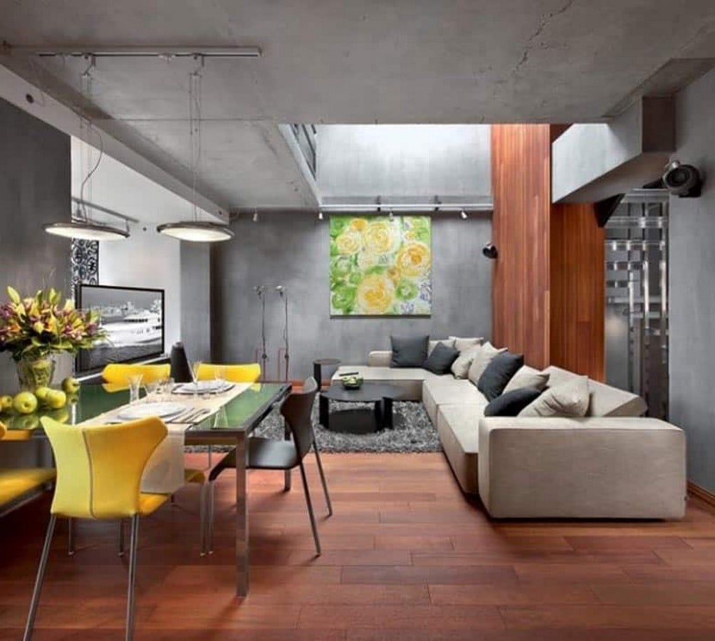 50 Living rooms enhanced by concrete - Sheet31