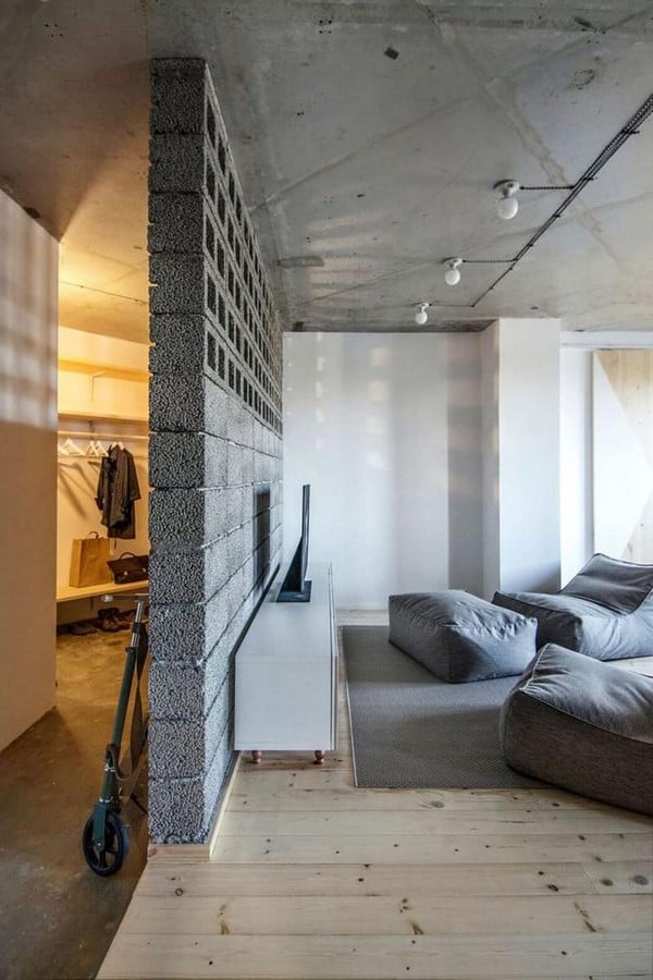 50 Living rooms enhanced by concrete - Sheet32