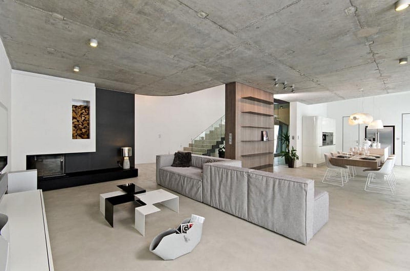 50 Living rooms enhanced by concrete - Sheet35