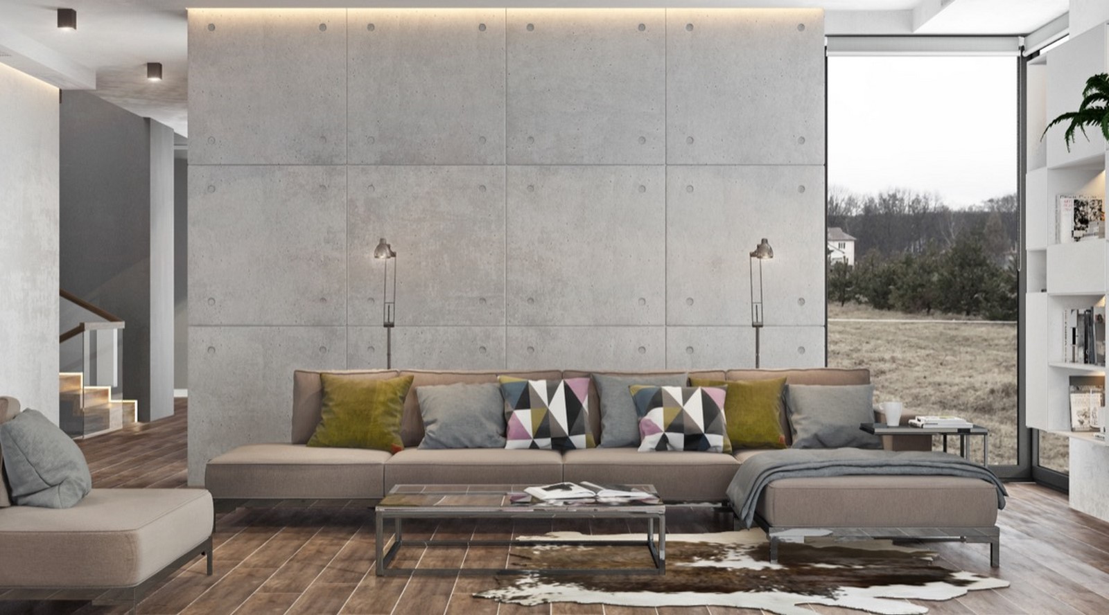 50 Living rooms enhanced by concrete - Sheet6