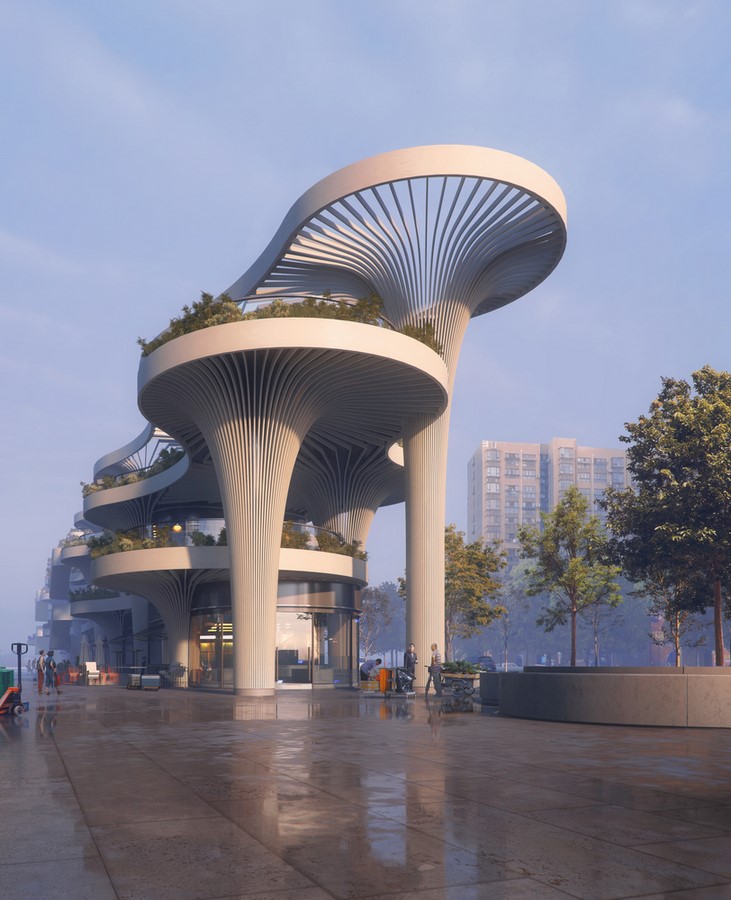 Biophilic Marketplace Inspired by Shanghai's Forests designed by Koichi Takada Architects - Sheet9