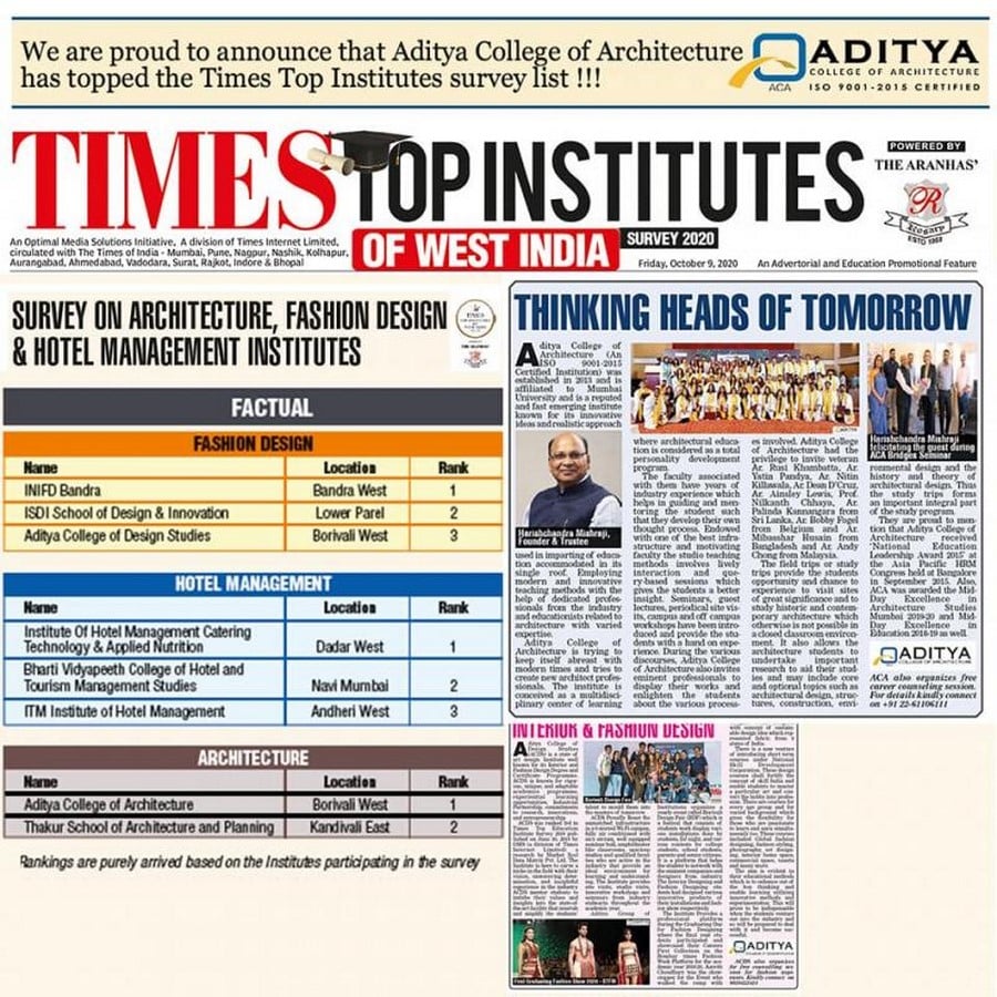 Campus life at Aditya College of Architecture Sheet2