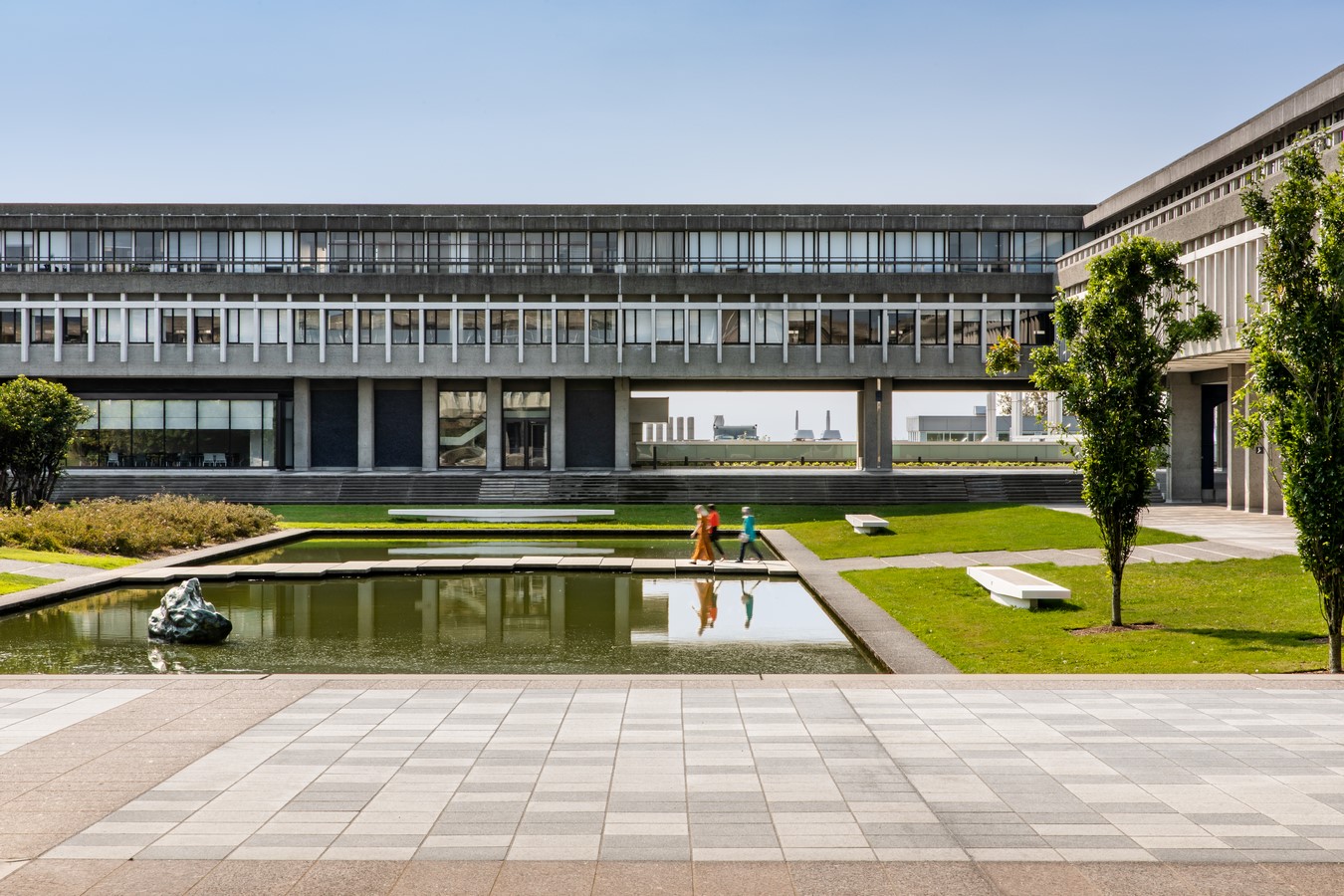 Built in 1965, the Erickson / Massey Simon Fraser University Campus is among the most significant pieces of Canadian architecture. The Plaza serves a double function: as an open-air public space and as a roof sheltering education spaces beneath.: Sheet 1