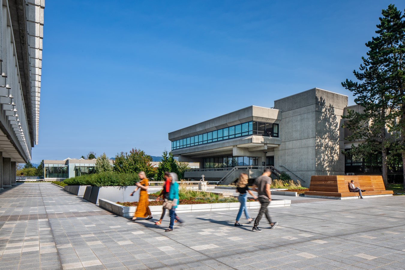 Built in 1965, the Erickson / Massey Simon Fraser University Campus is among the most significant pieces of Canadian architecture. The Plaza serves a double function: as an open-air public space and as a roof sheltering education spaces beneath.: Sheet 3