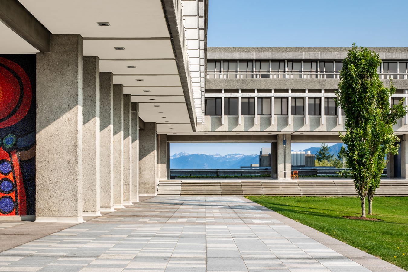 Built in 1965, the Erickson / Massey Simon Fraser University Campus is among the most significant pieces of Canadian architecture. The Plaza serves a double function: as an open-air public space and as a roof sheltering education spaces beneath.: Sheet 8