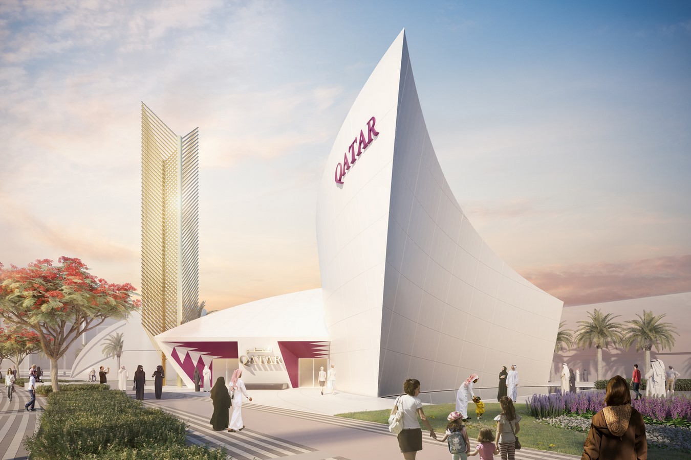 The Qatar Pavilion for the Expo 2020 Dubai design revealed by Santiago Calatrava - Sheet2